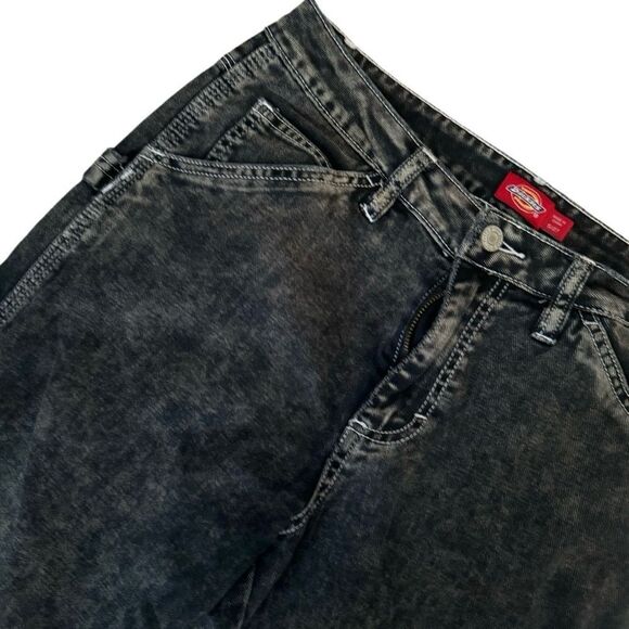 Dickies Black Acid Washed Cargo Jeans Size 5/27 - Picture 2 of 8